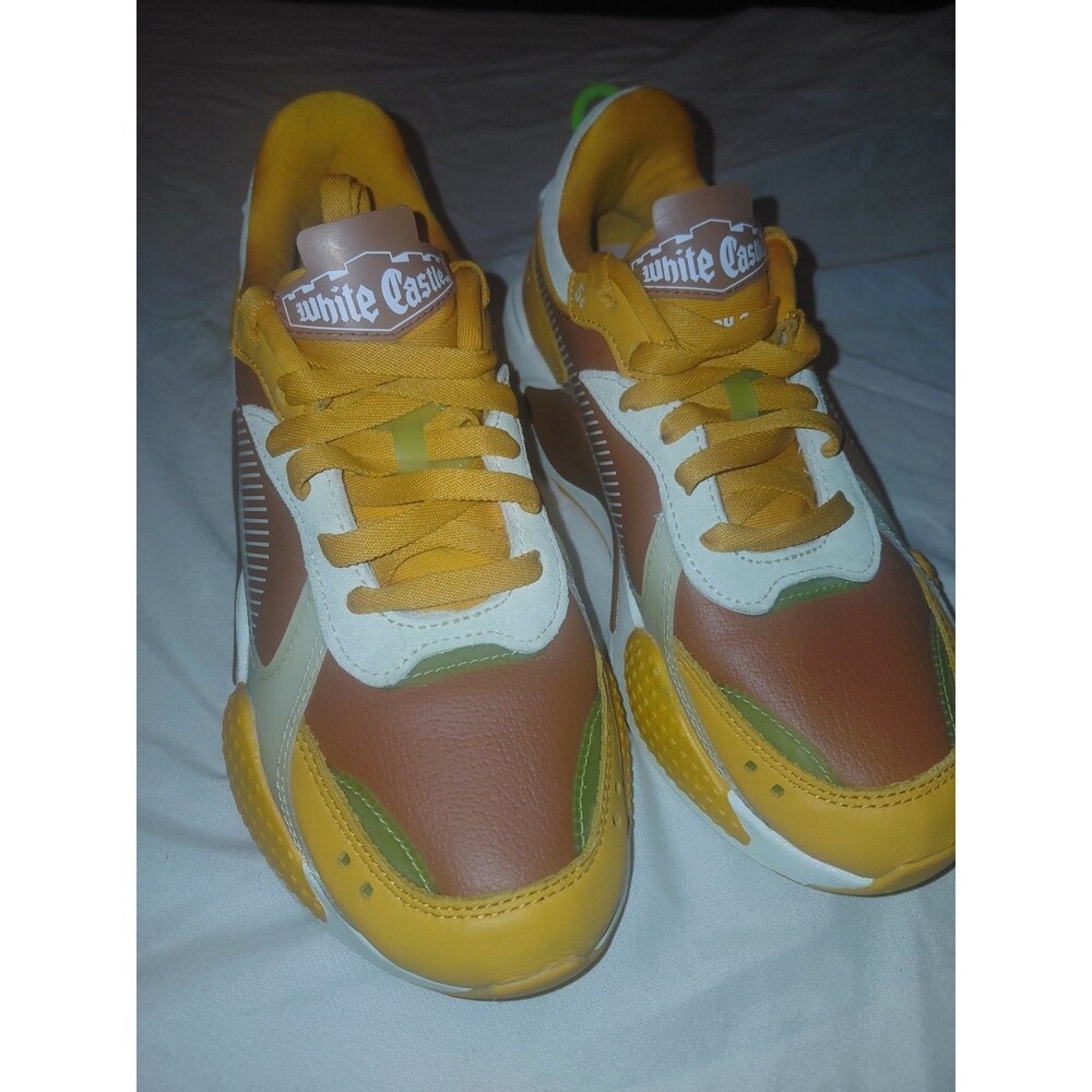 MENS PUMA X WHITE CASTLE RS- Size 5C-US ,4-Uk,  37-EU MOCHA BISQUE-SUNFLOWER